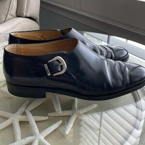 ALTERNATIVES black leather, single monk strap dress shoes. Size 11/Italian 45.